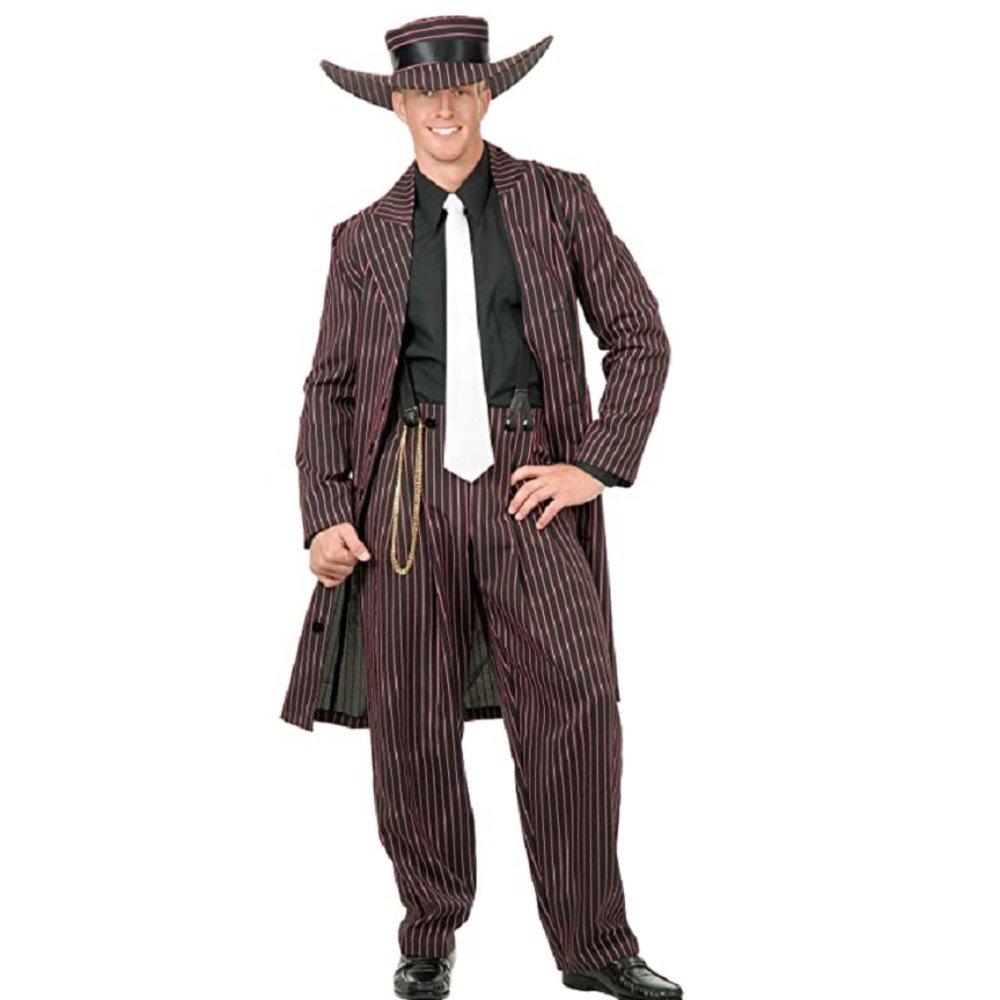 Charades Mens Zoot Suit with Chain XSmall